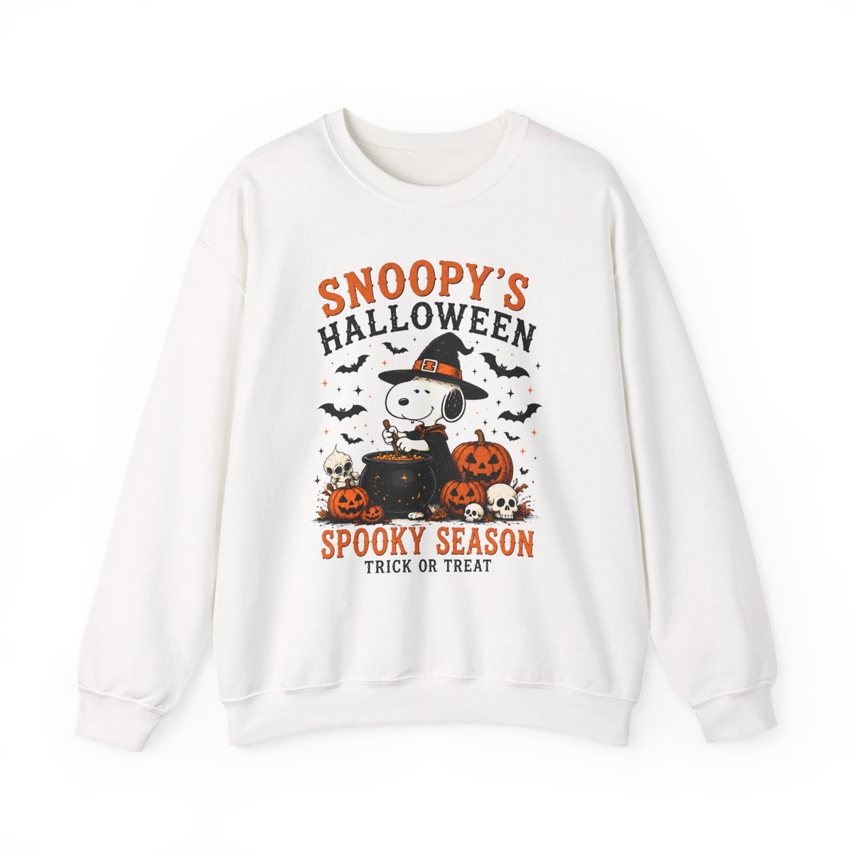 Snoopy Halloween Crewneck Sweatshirt – Spooky Season Trick-or-Treat Design