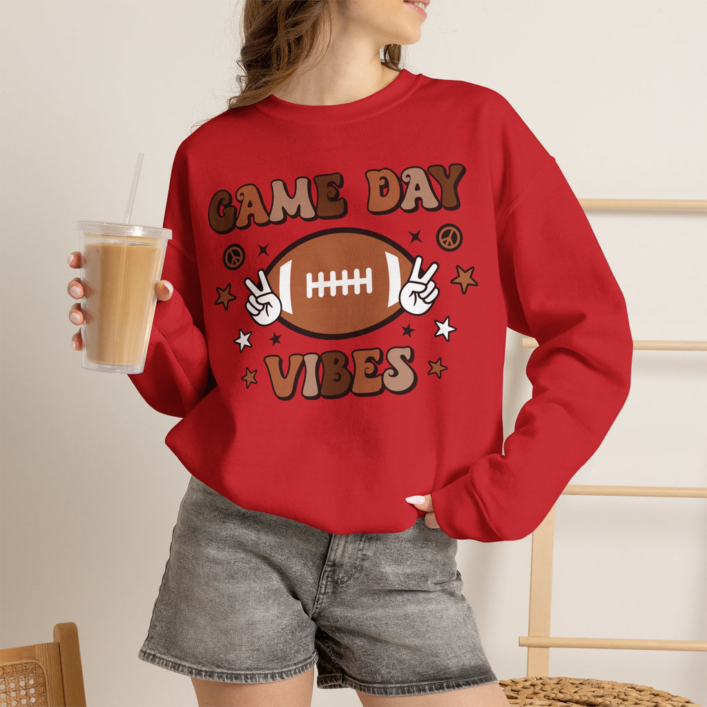 Game Day Vibes Sweatshirt — Retro Football Crewneck