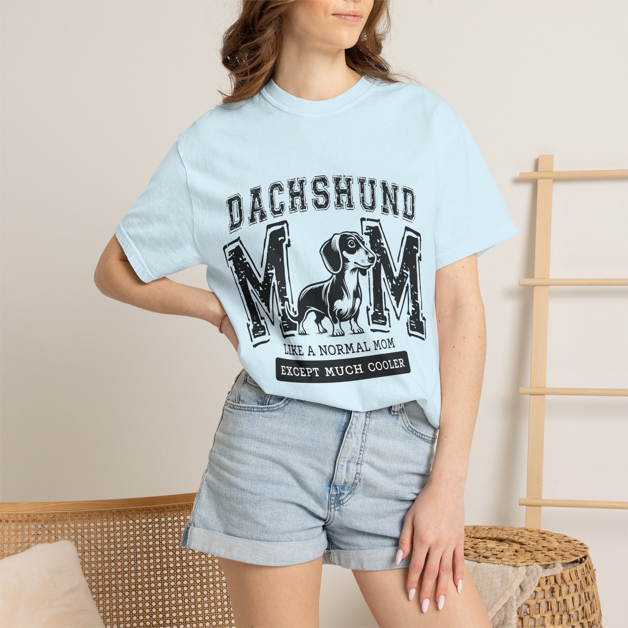 Dachshund Mom T-Shirt — "Like a Normal Mom Except Much Cooler" Dog Lover Tee