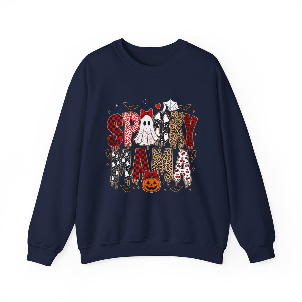 Spooky Mama Sweatshirt — Halloween Ghost Pumpkin Crewneck