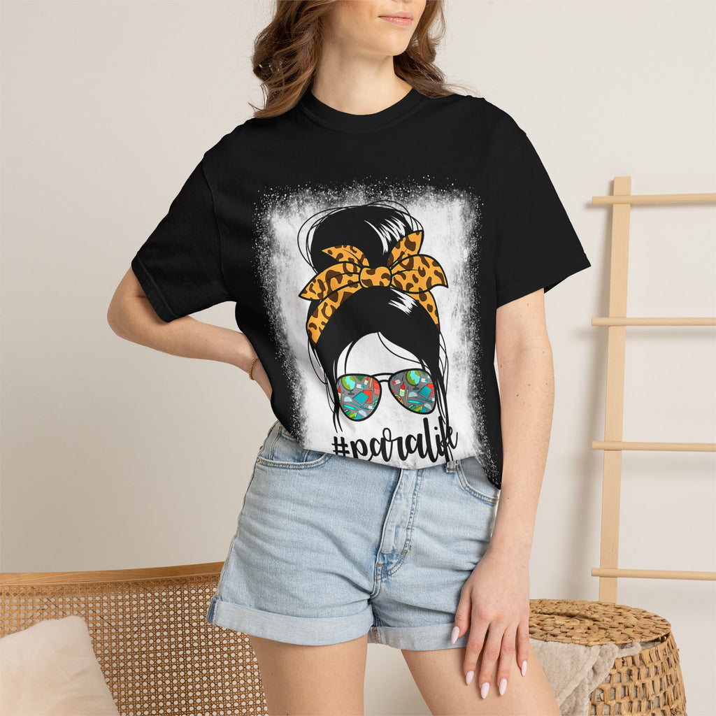 Para Life Graphic Tee — #paralife Sunglasses Messy Bun Shirt for Moms