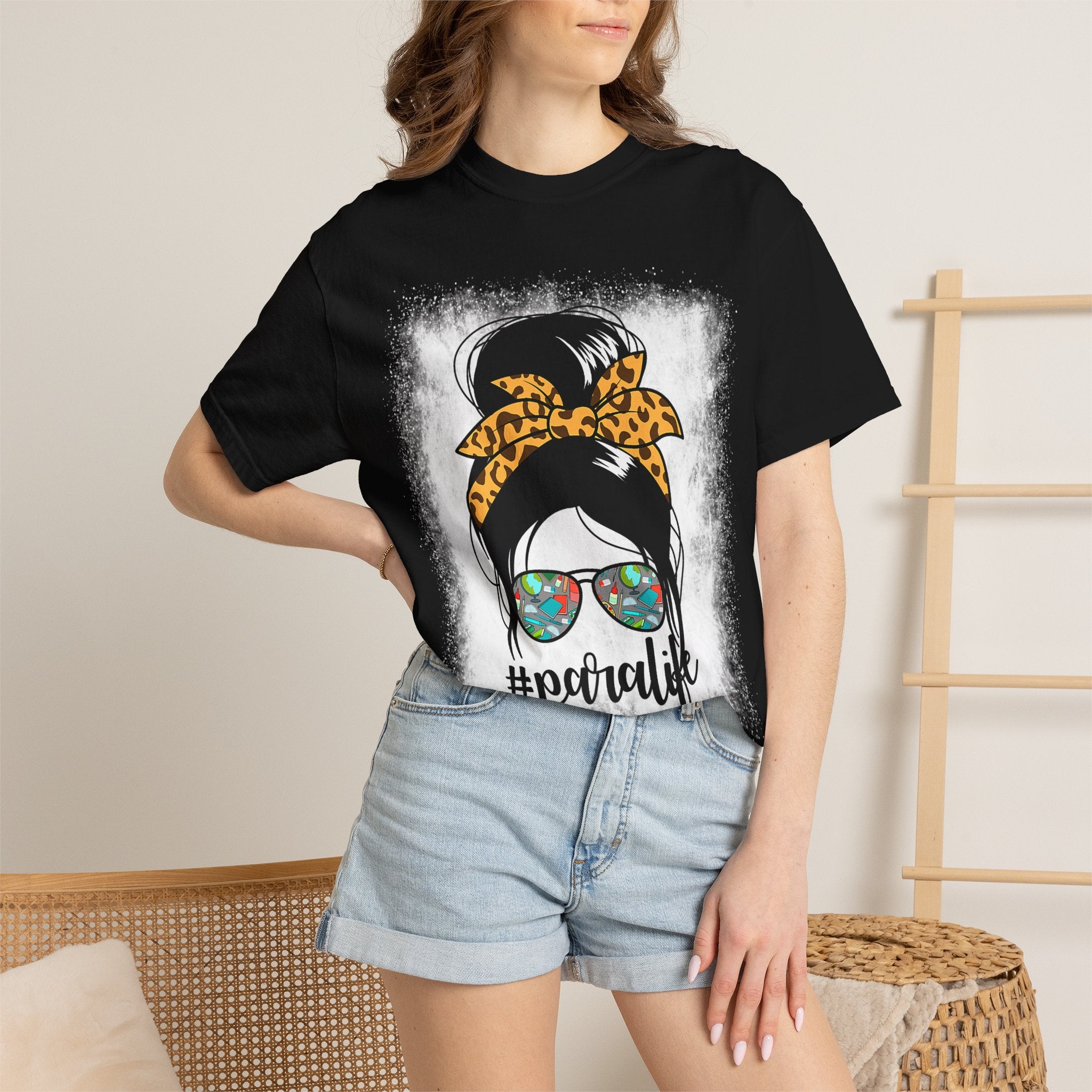 Para Life Graphic Tee — #paralife Sunglasses Messy Bun Shirt for Moms