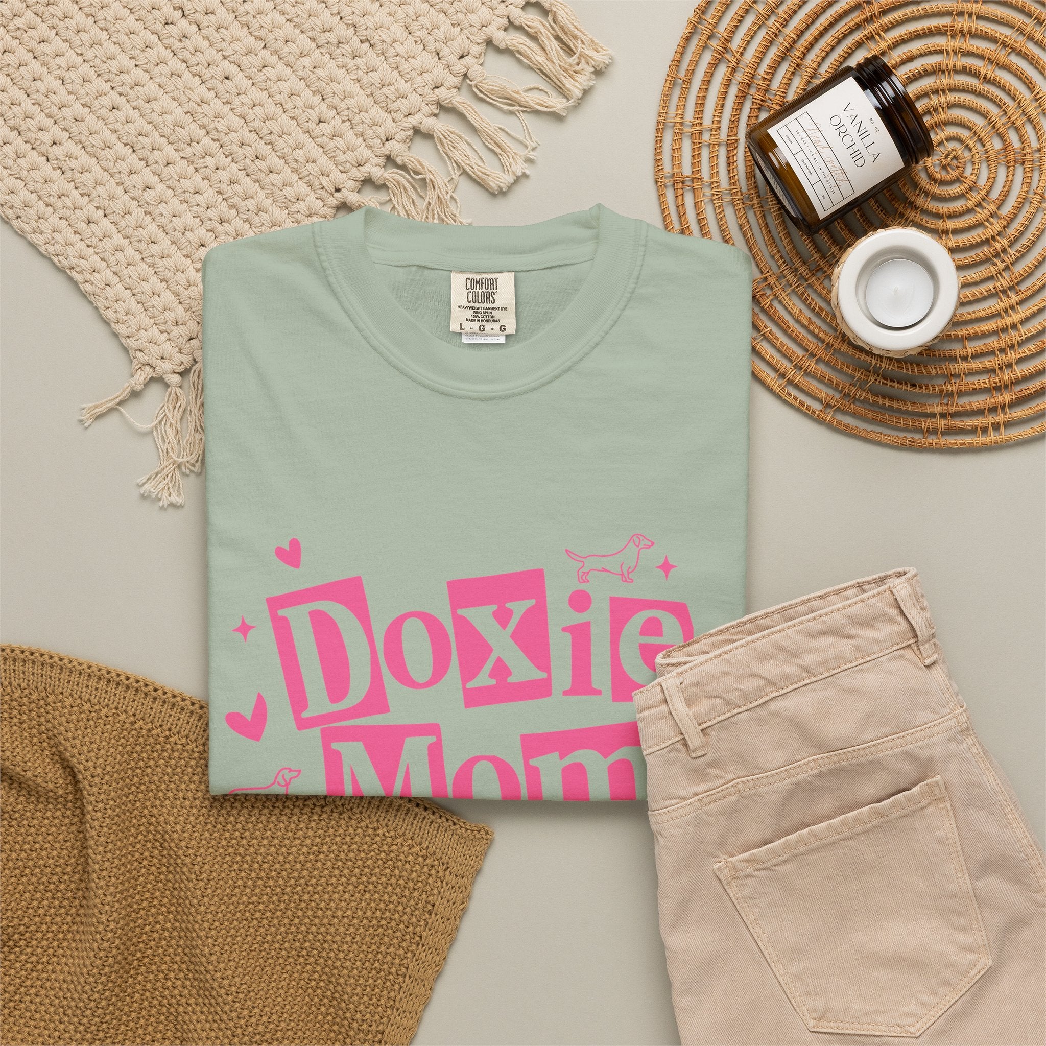 Doxie Mom T-Shirt — Cute Pink Dachshund Dog Mom Tee