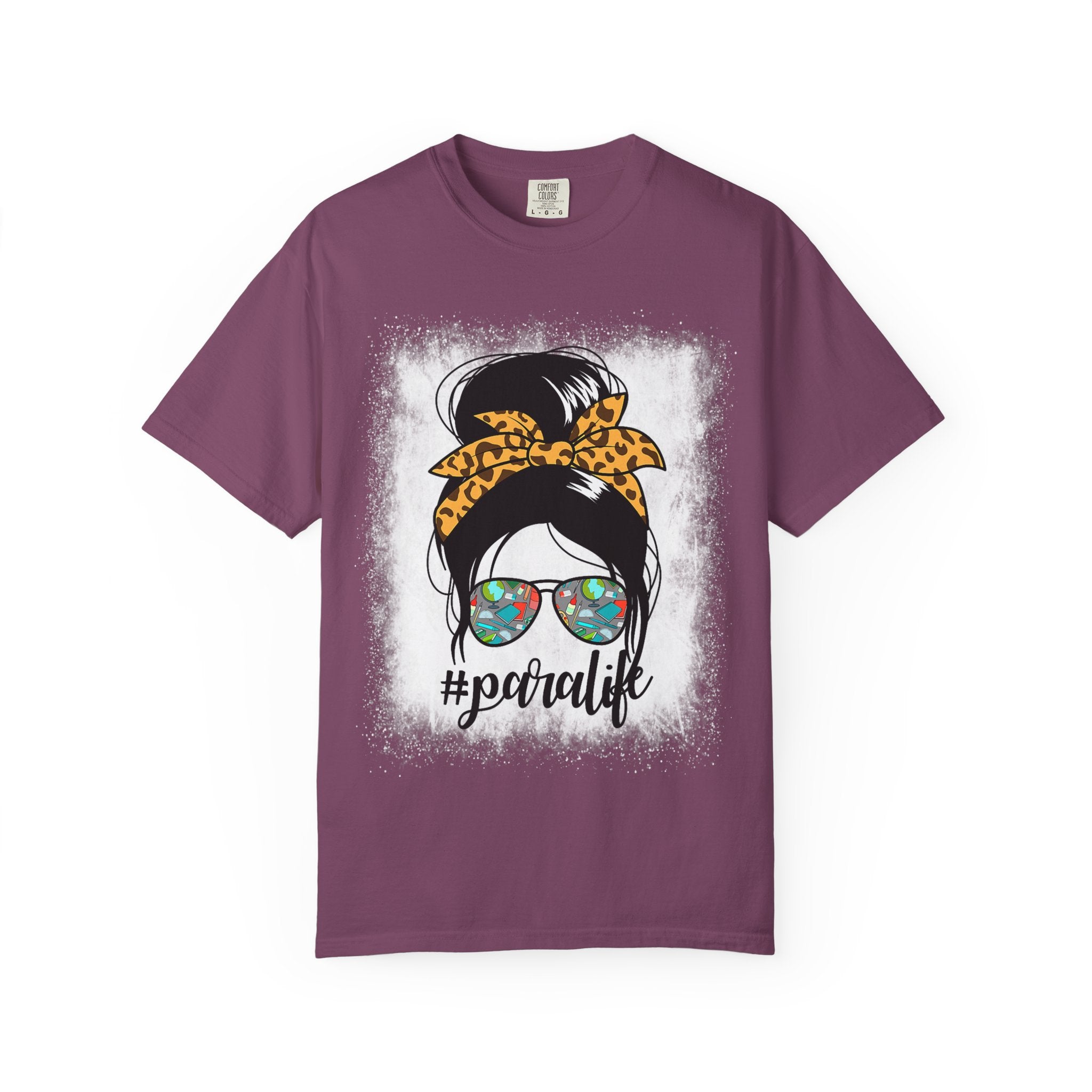 Para Life Graphic Tee — #paralife Sunglasses Messy Bun Shirt for Moms