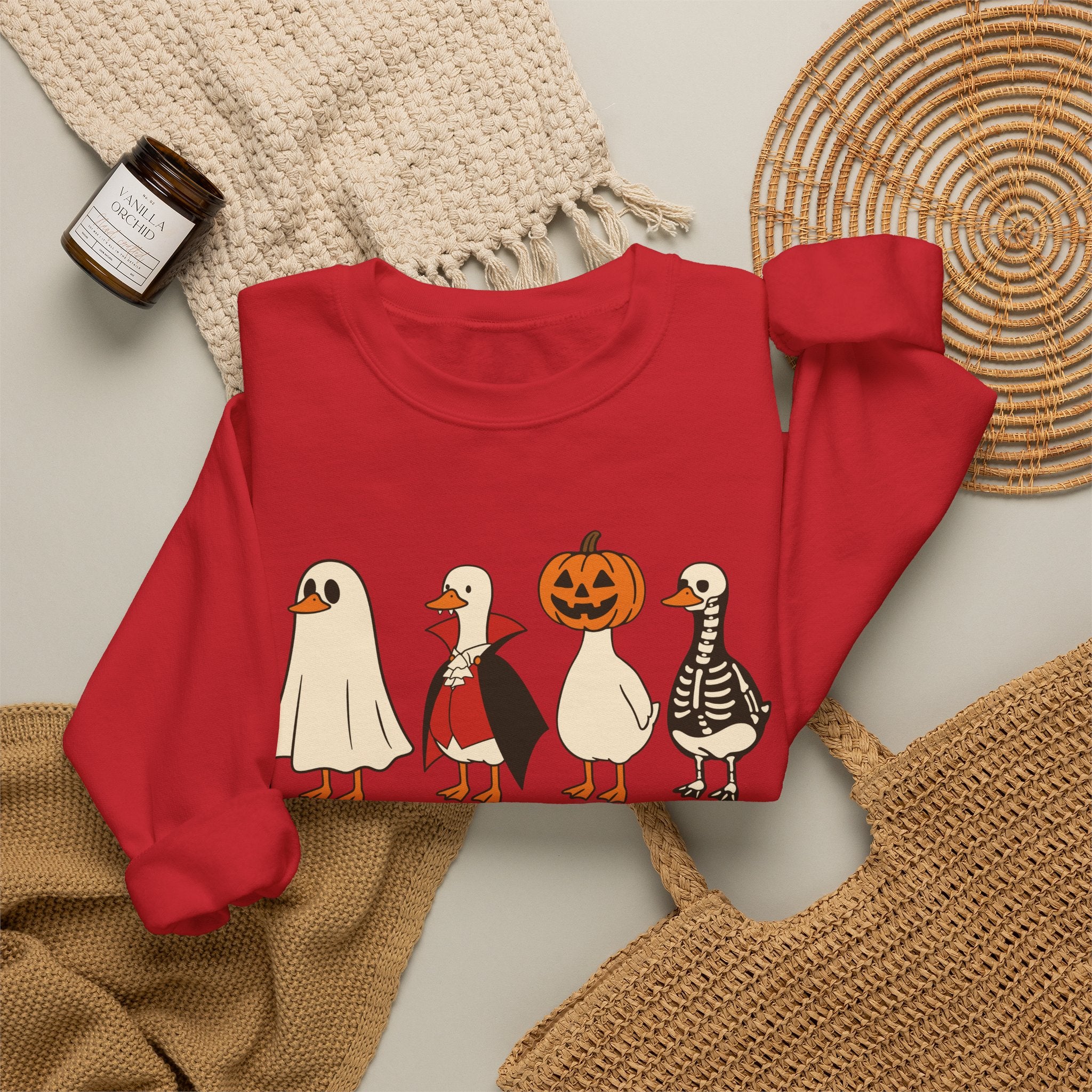 Just a Spooky Goose Sweatshirt — Cute Halloween Goose Crewneck