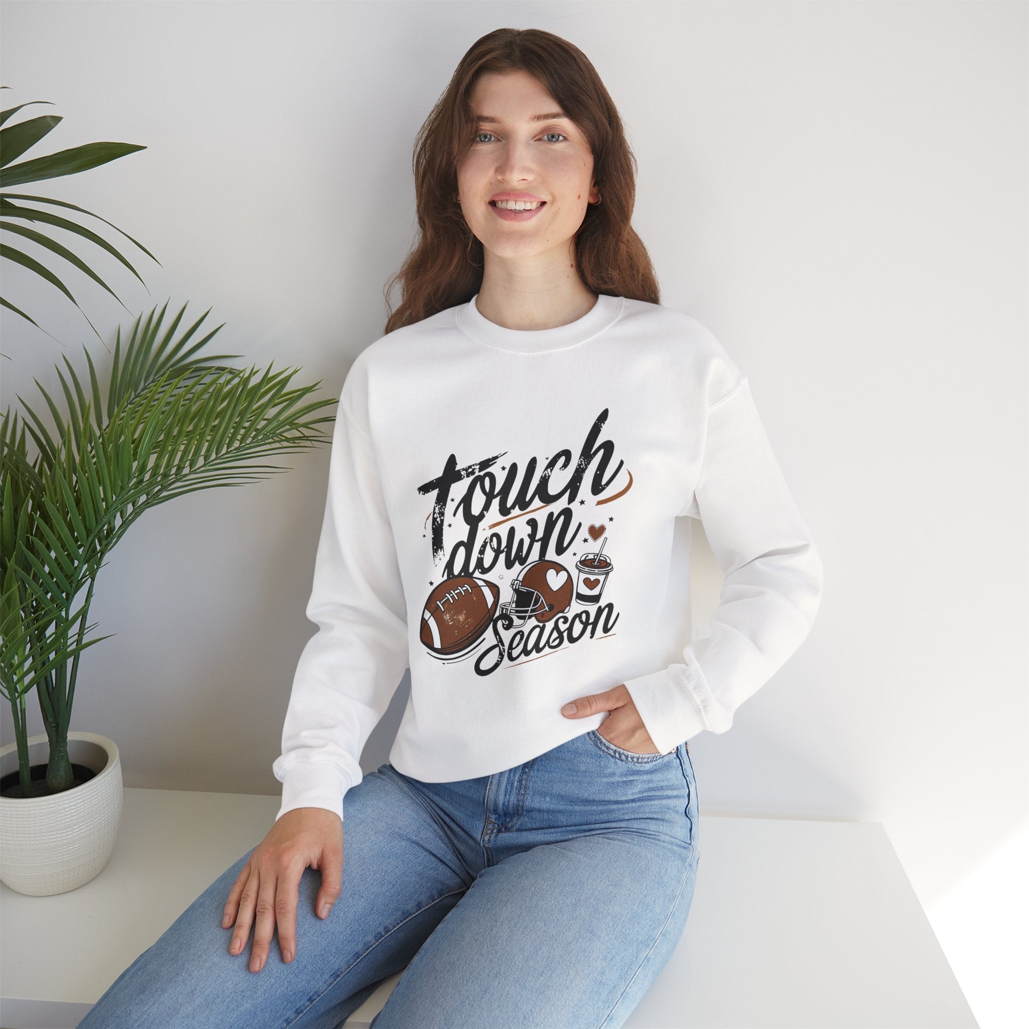 Touchdown Season Crewneck Sweatshirt — Football Fan Game Day Pullover
