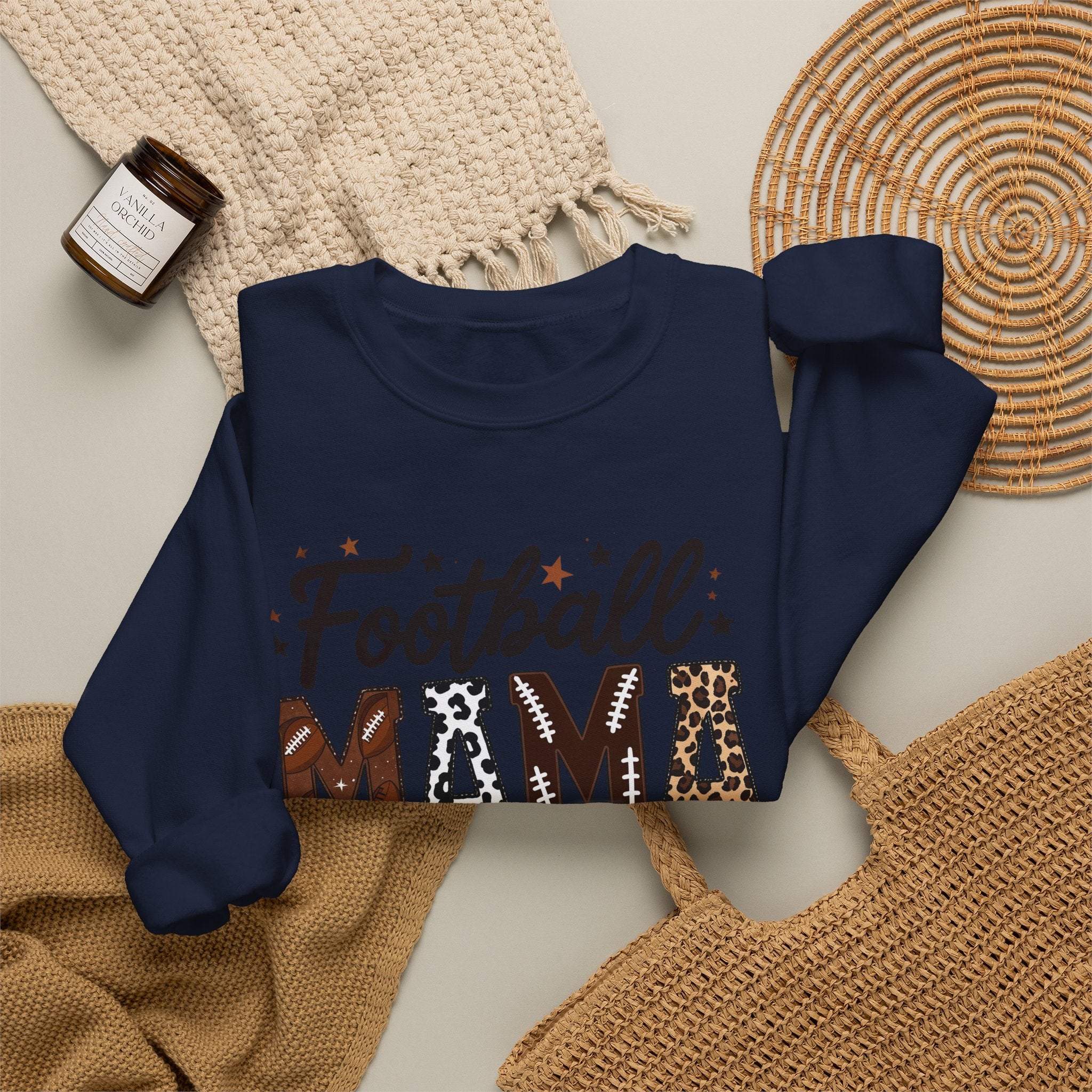 Football Mama Sweatshirt – Leopard Print Football Mom Crewneck