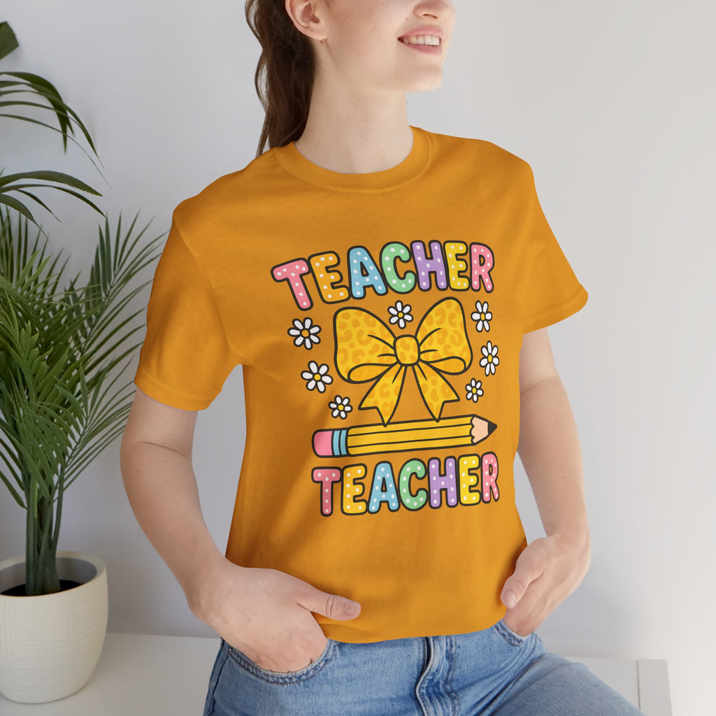 Teacher Bow Pencil T-Shirt