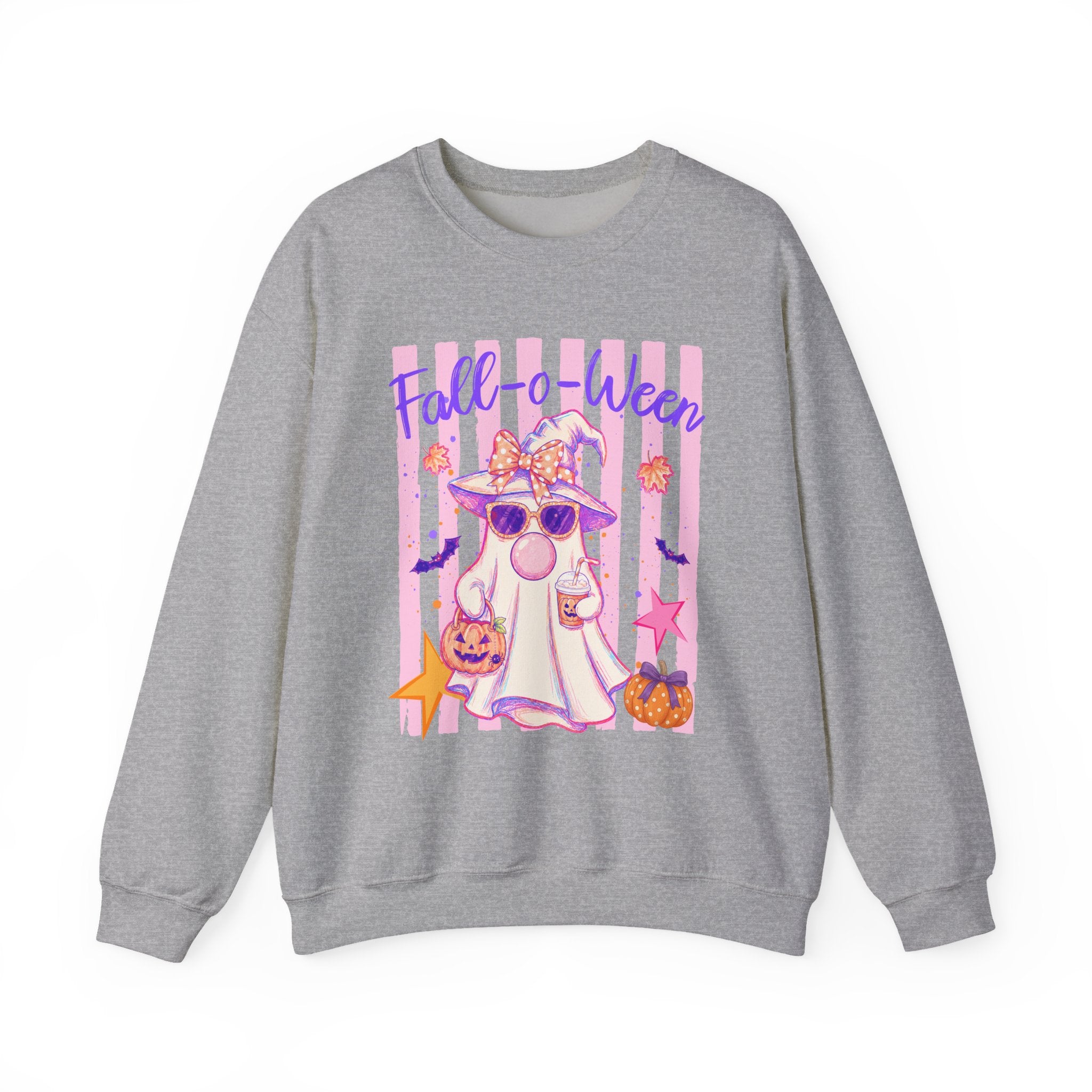 Fall-o-Ween Ghost Sweatshirt – Cute Pastel Halloween Crewneck