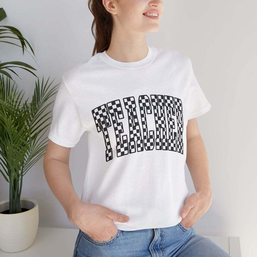 Teacher Checkerboard Graphic Tee