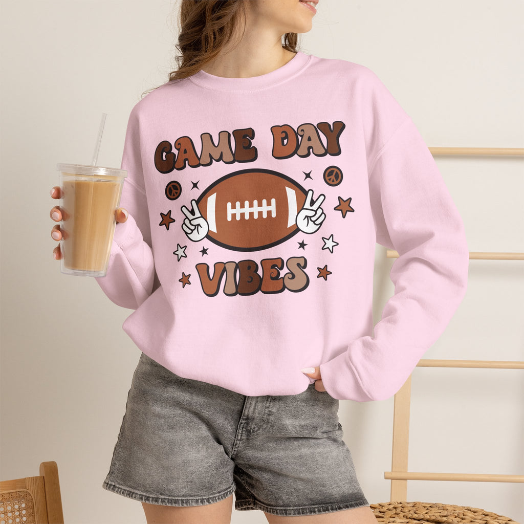 Game Day Vibes Sweatshirt — Retro Football Crewneck