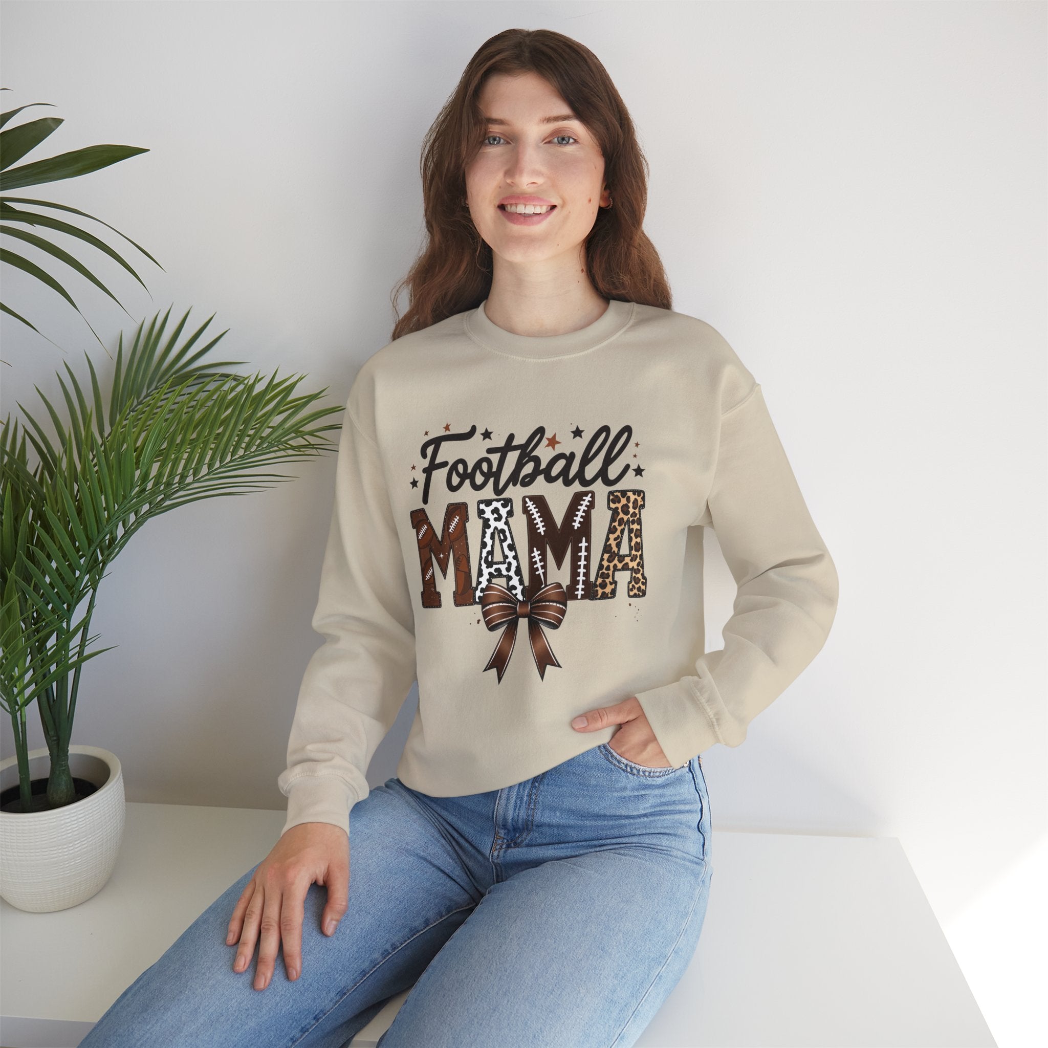 Unisex Heavy Blend™ Crewneck Football Mama Sweatshirt