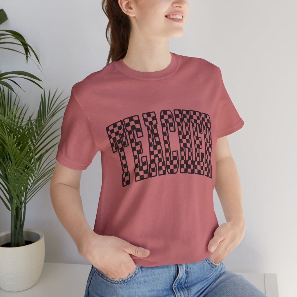 Teacher Checkerboard Graphic Tee