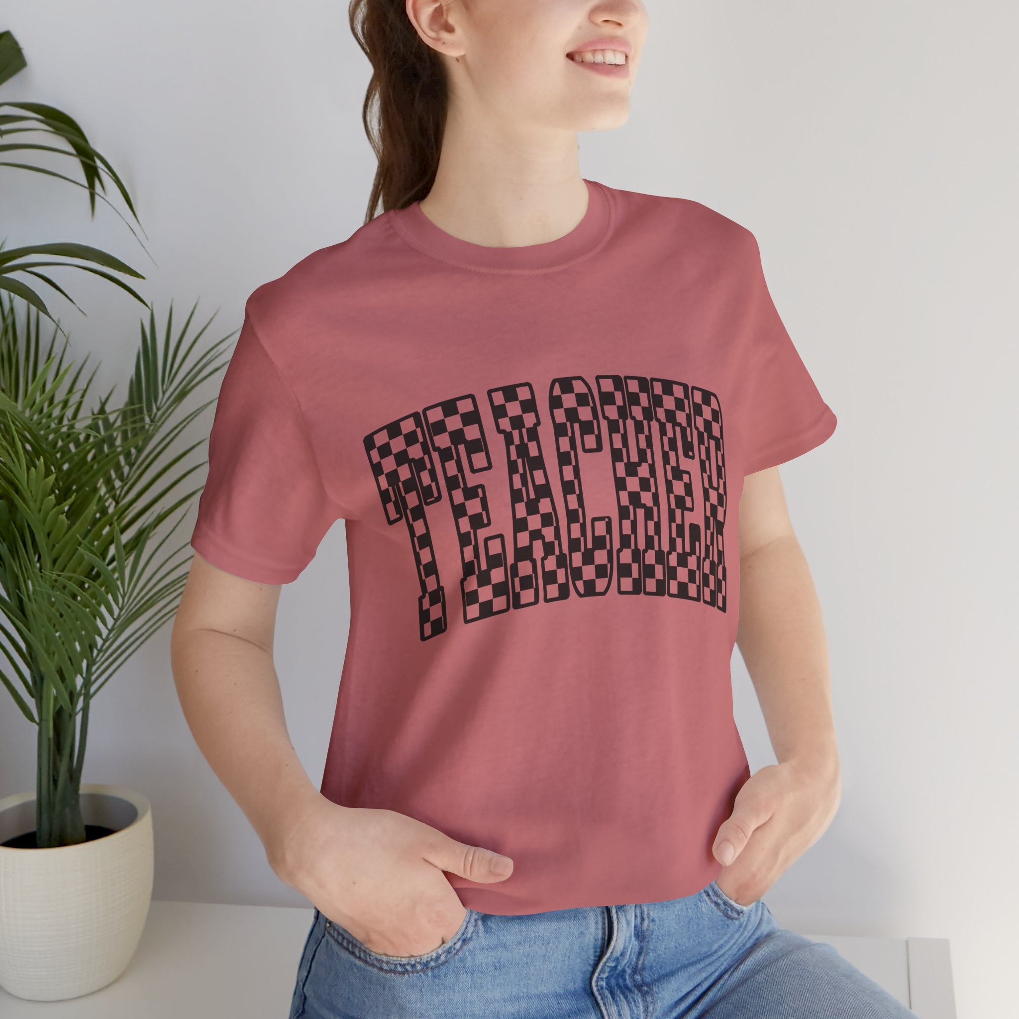 Teacher Checkerboard Graphic Tee