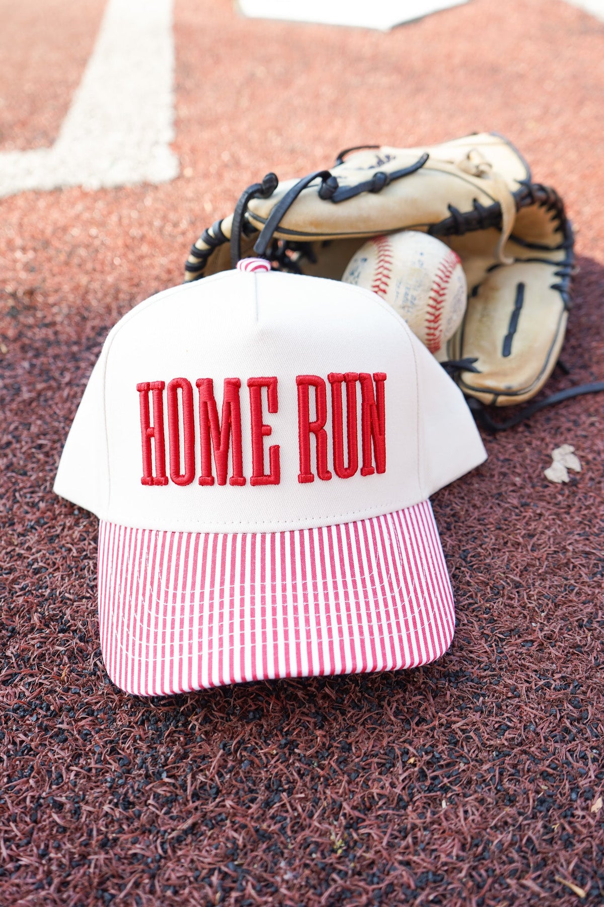 Homerun - Red Striped Trucker Hat